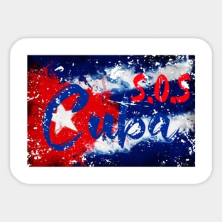 SOS CUBA VIVA CUBA LIBRE ABAJO LA DICTADURA Patria y Vida Sticker